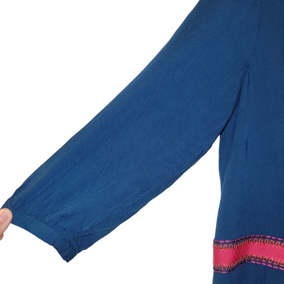 Boden, Carla Casula Day Dress, 3/4 Length Sleeves, Zipper Back, Women's 12L, L- - Picture 3 of 5